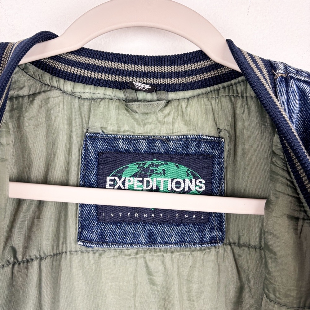 Vintage 90s Expeditions Men’s Varsity Bomber Jacket Sz L - Picture 5 of 13